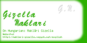 gizella maklari business card